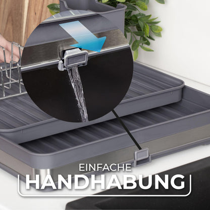 Vileda Space-saving Dish Drainer with Extendable Rack