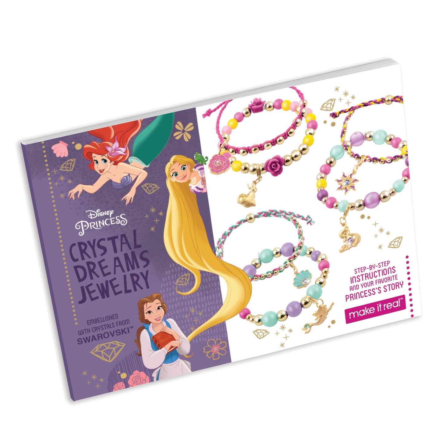 Make It Real Disney Crystal Dreams Mega Set 2 in 1 Princess + Frozen DIY Bead Bracelet Kit