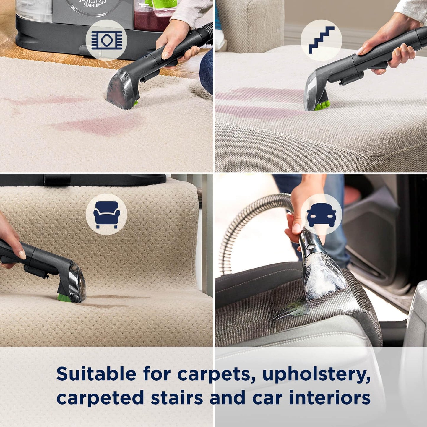 BISSELL SpotClean StainLift Pet Corded Electric Vacuum Cleaner, Grey