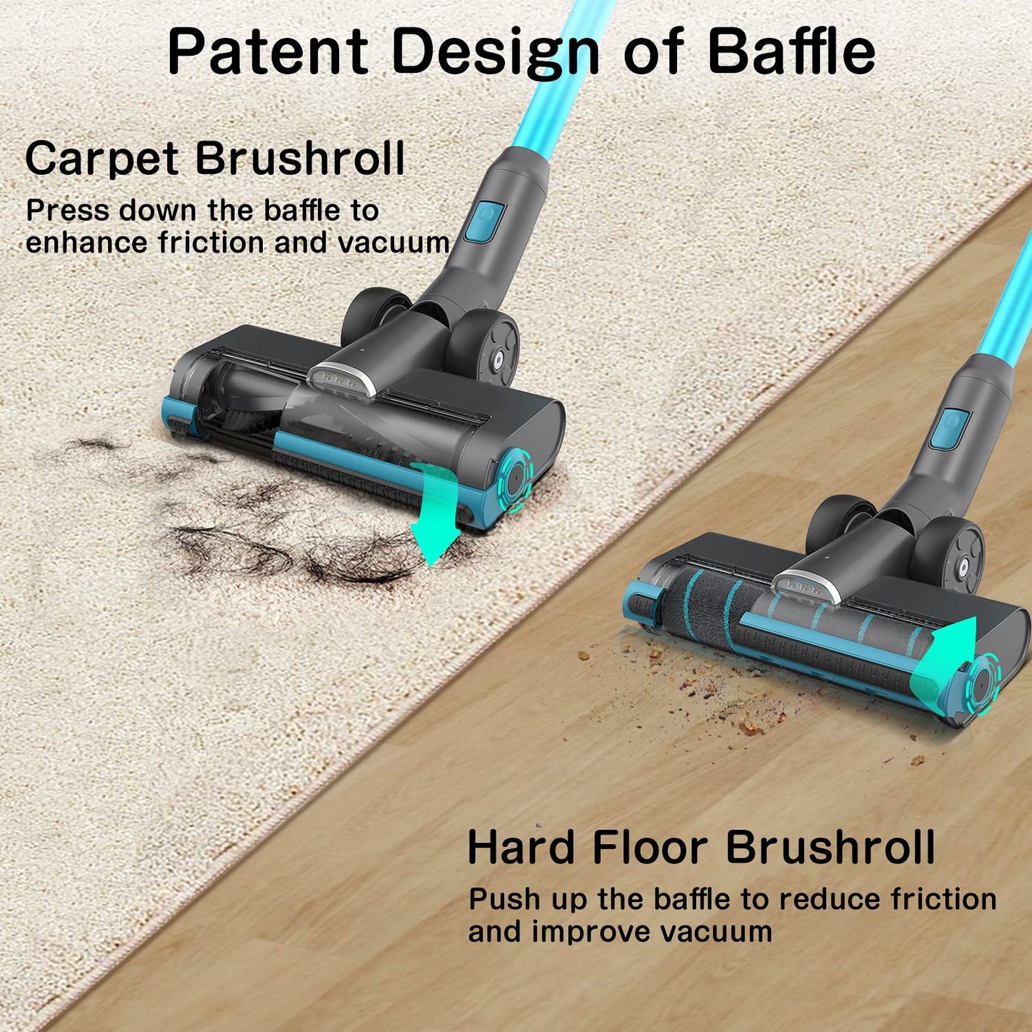 JASHEN V18 Smart Battery Vacuum Cleaner with Digital Brushless Motor