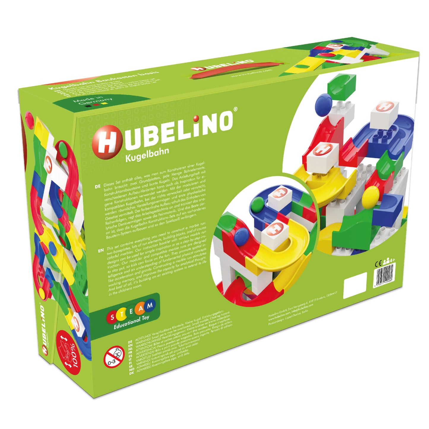 Hubelino 123-Piece Marble Run Building Set