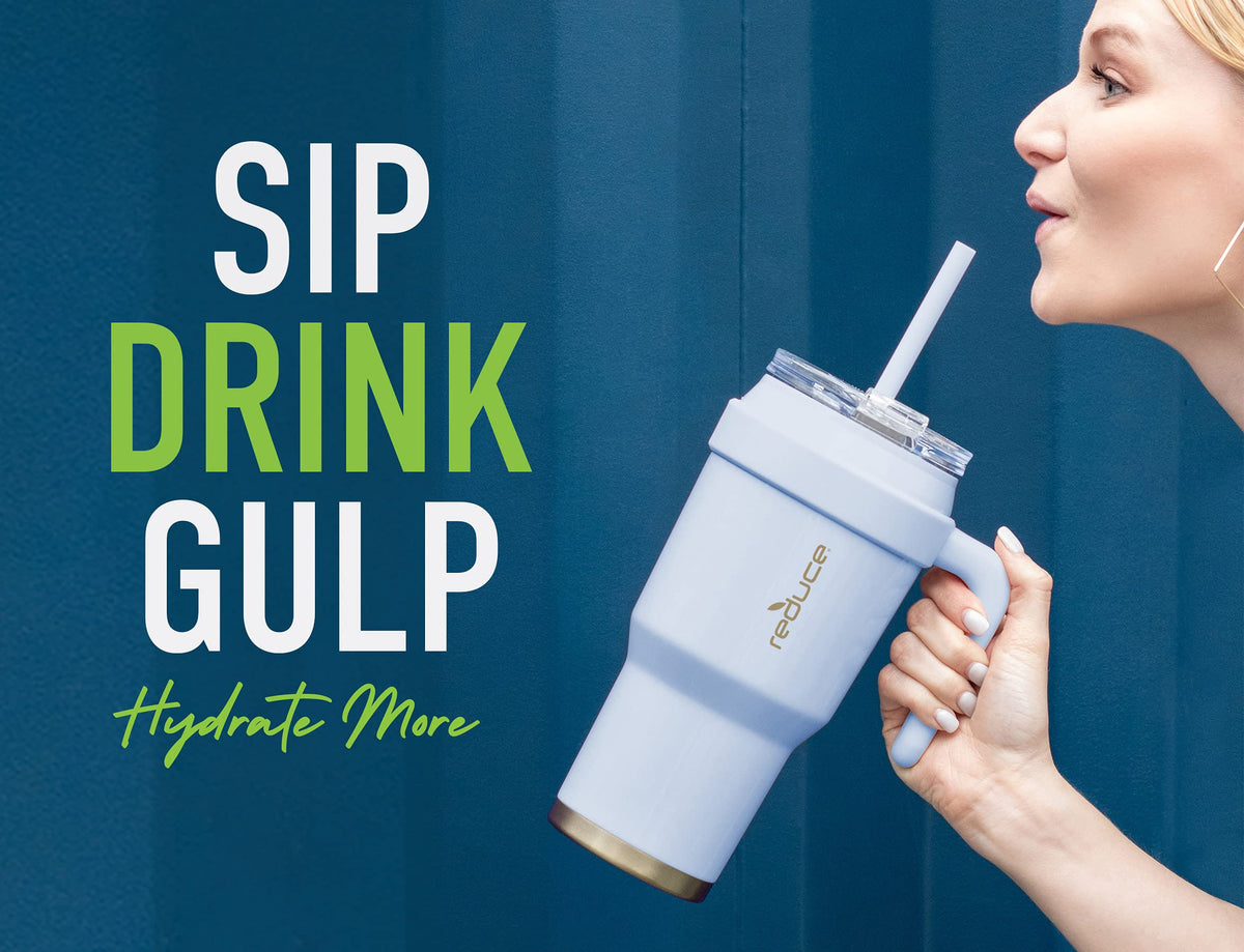Reduce 40 oz Stainless Steel Tumbler with Handle and Straw