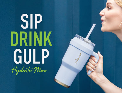 Reduce 40 oz Stainless Steel Tumbler with Handle and Straw