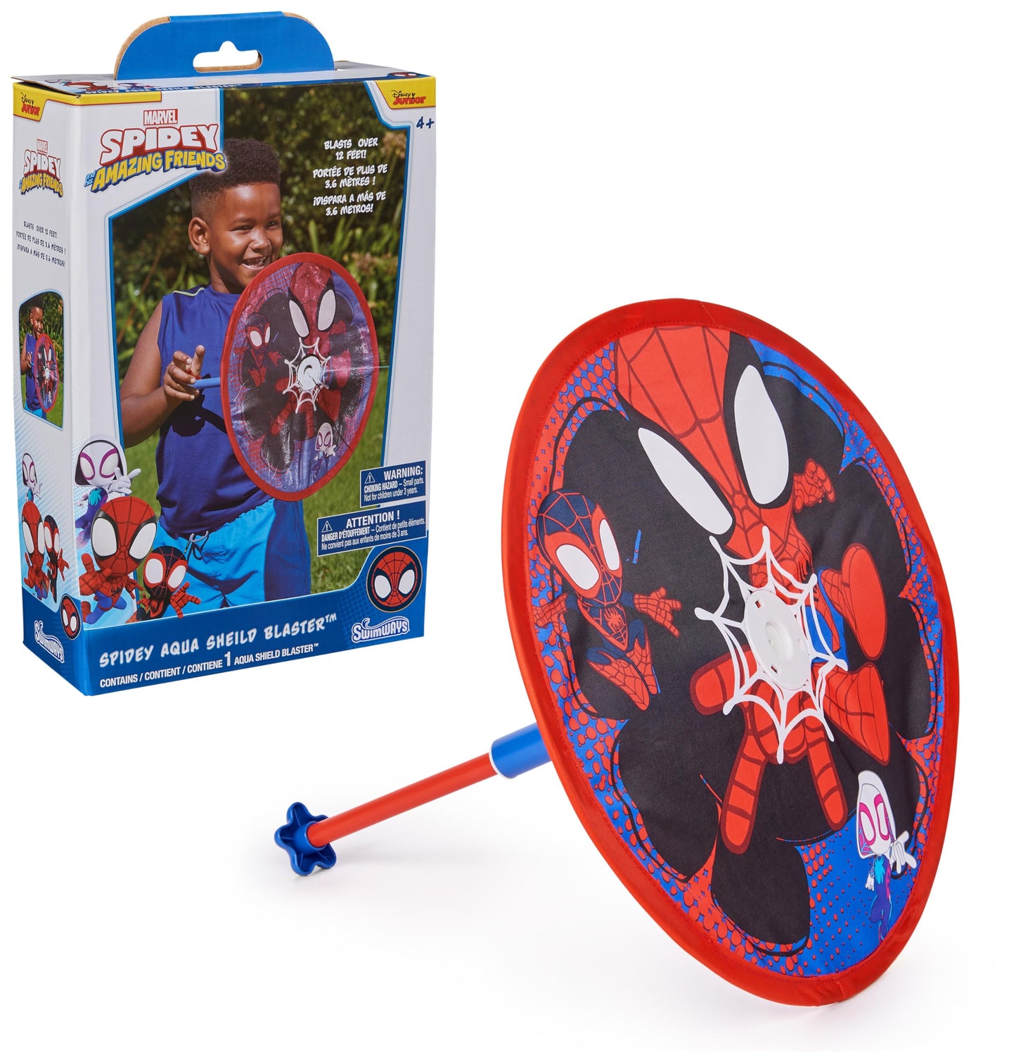 Swimways Marvel Spidey Aqua Shield Blaster water gun with shield