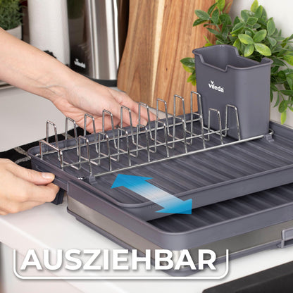 Vileda Space-saving Dish Drainer with Extendable Rack