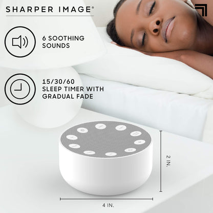 Sharper Image White Noise Sound Machine for Sleep and Relaxation