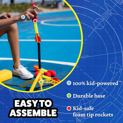 Stomp Rocket Ultra Rocket Launcher with 4 Foam Rockets