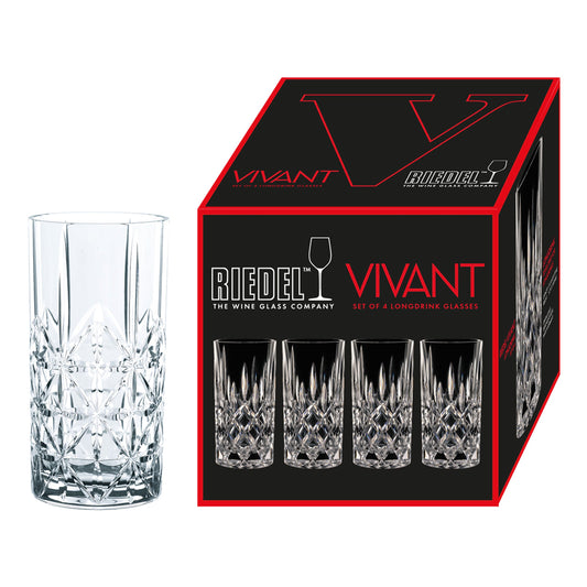 Riedel Vivant Long Drink Crystal Glass Set