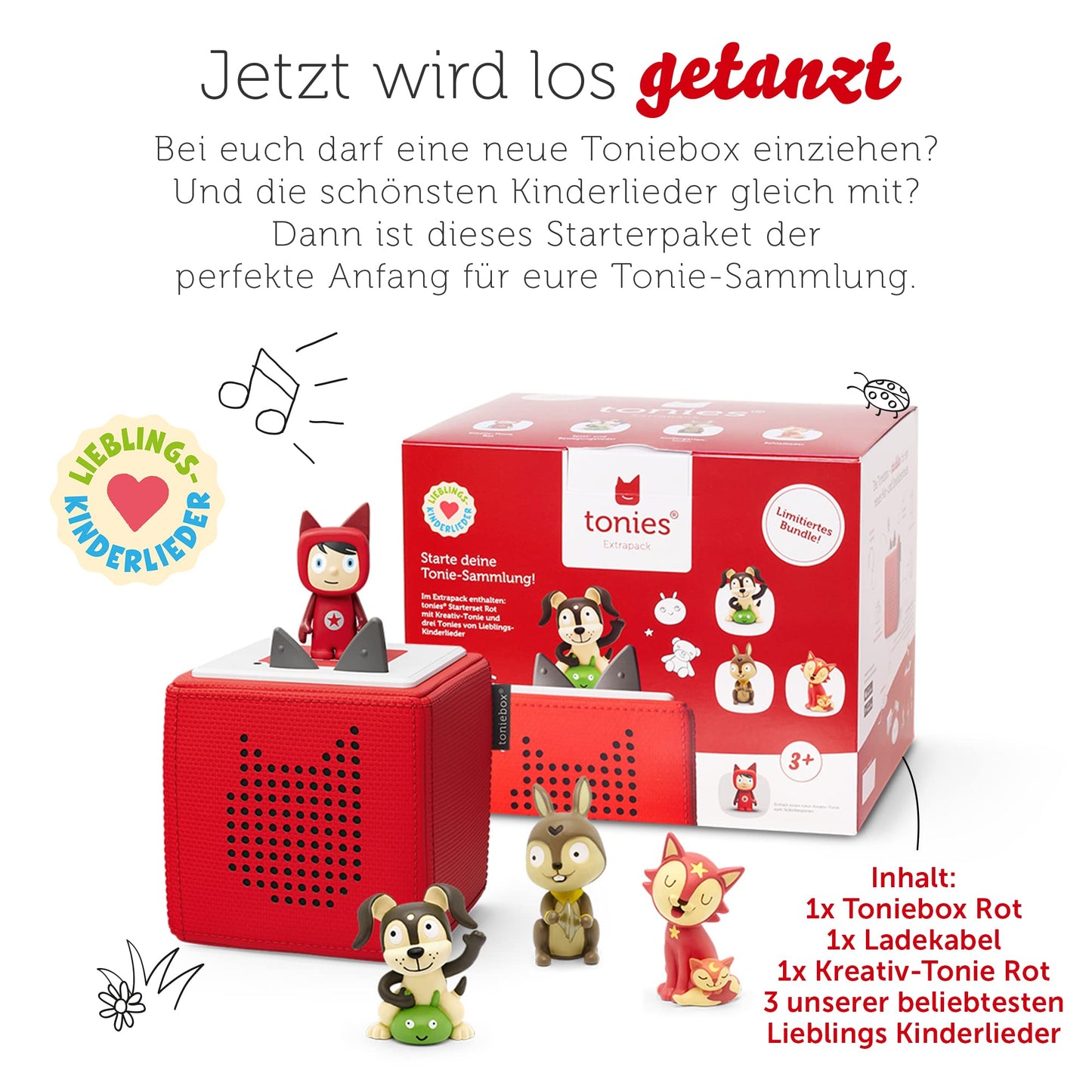 tonies Toniebox Extra Pack with 3 Music Tonies