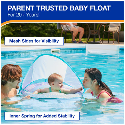 SwimWays Baby Spring Float with Sun Canopy and UPF Protection