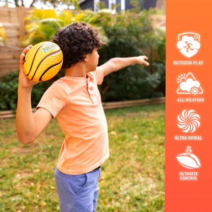 Nerf Spiral Grip Mini Soft Foam Football for Kids