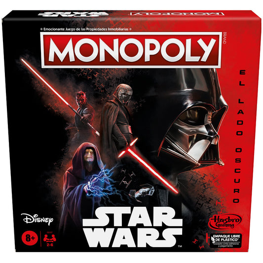 Monopoly Star Wars Dark Side Edition Board Game with iconic characters and dark side theme