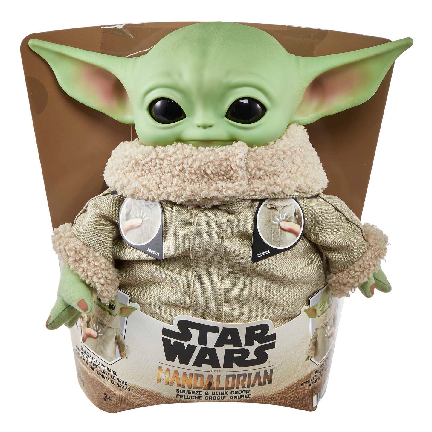Mattel Star Wars Grogu Squeeze and Blink Plush