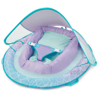 Inflatable Infant Mermaid Spring Float with a sun canopy by SwimWays