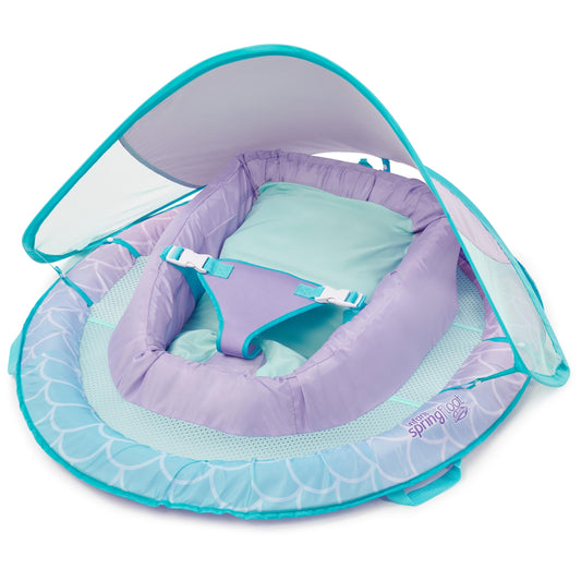Inflatable Infant Mermaid Spring Float with a sun canopy by SwimWays
