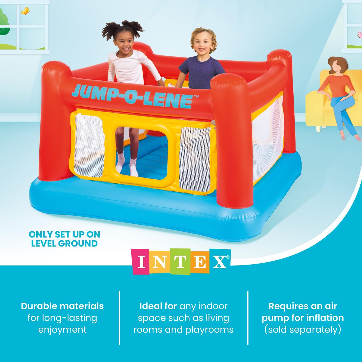 Intex Jump-O-Lene Inflatable Trampoline Bounce House