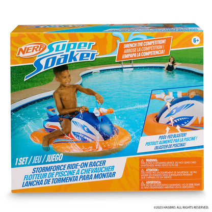 Nerf Super Soaker Stormforce Ride-On Racer Inflatable Pool Float