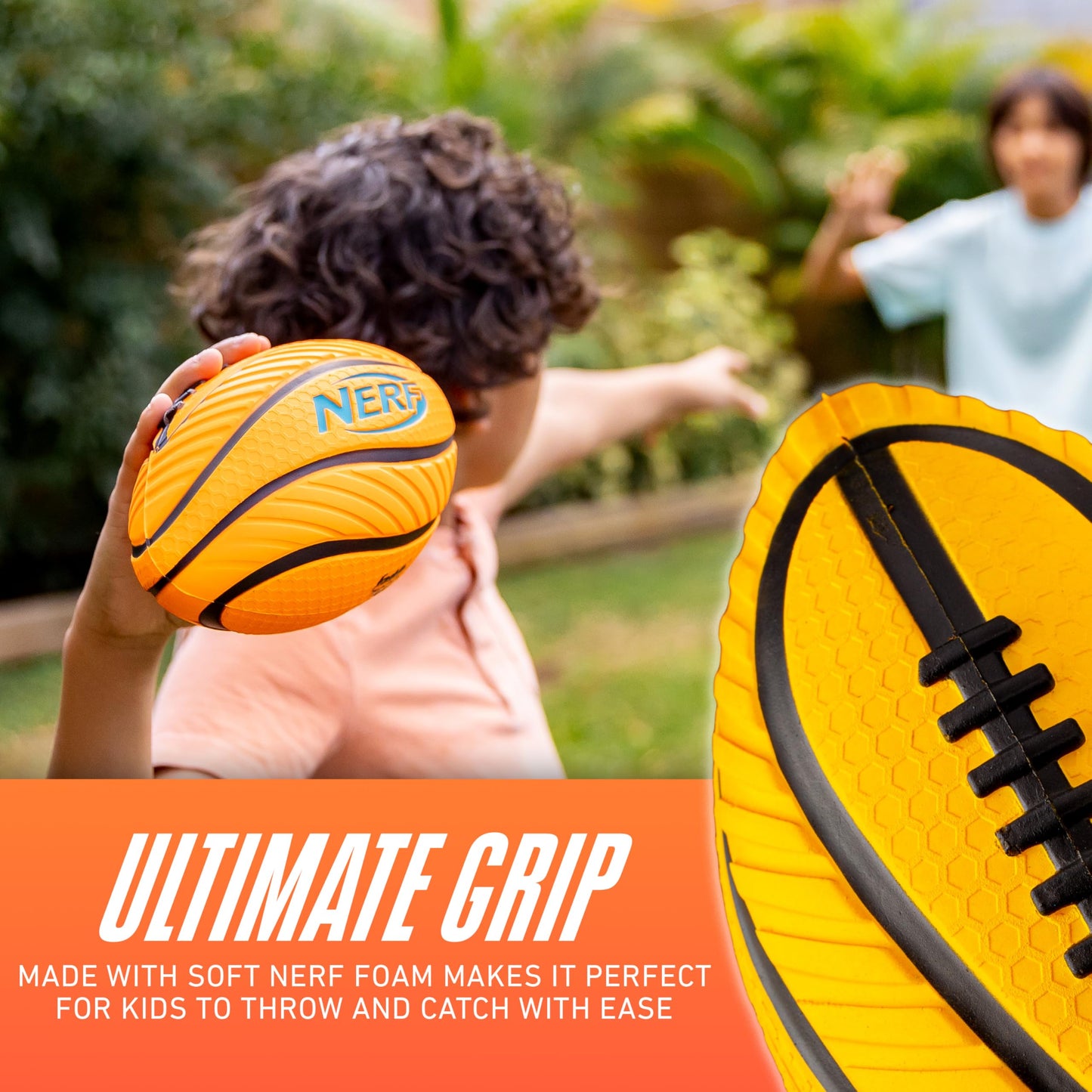 Nerf Spiral Grip Mini Soft Foam Football for Kids