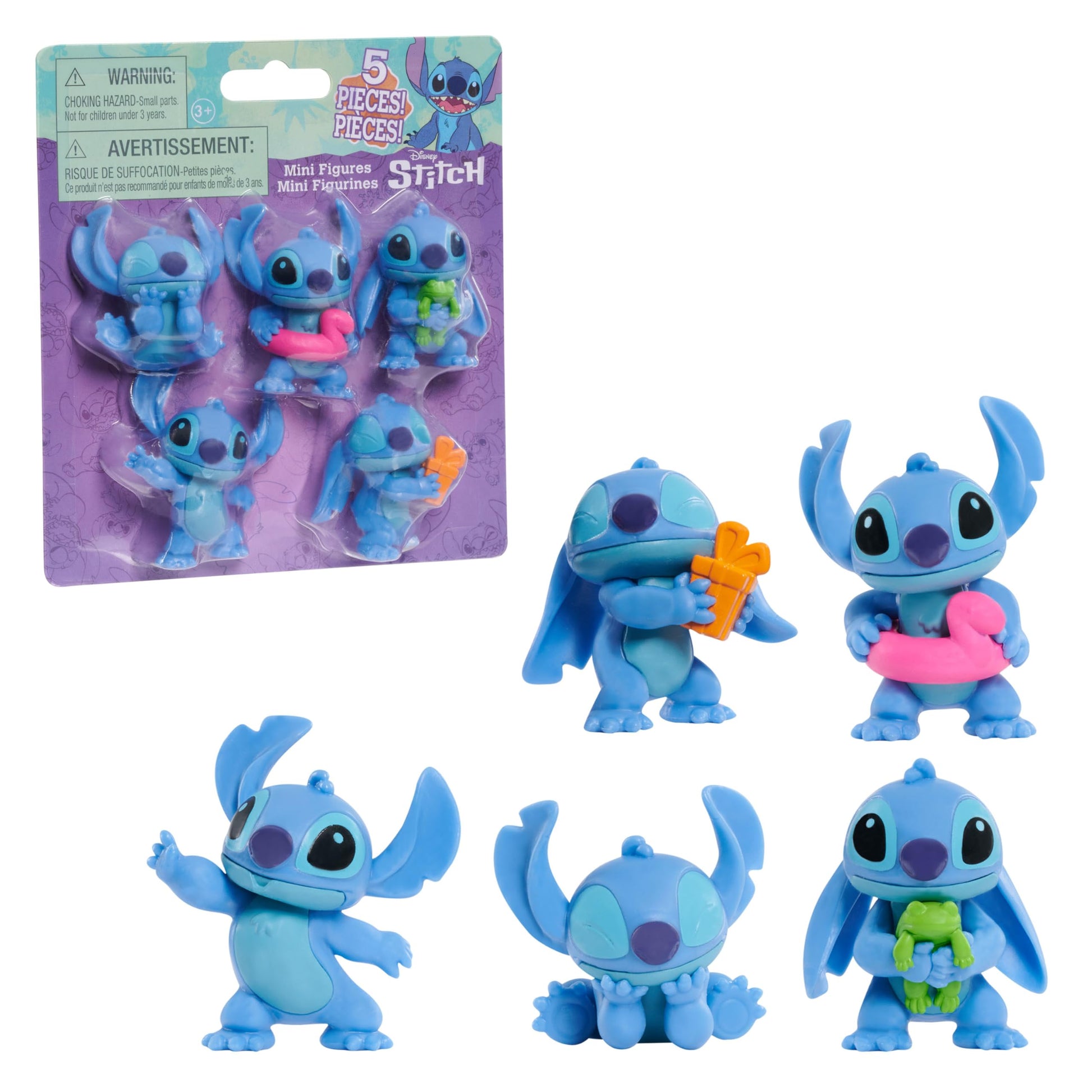 Disney Lilo & Stitch 2.5" Mini Figure - Stitch in five different poses