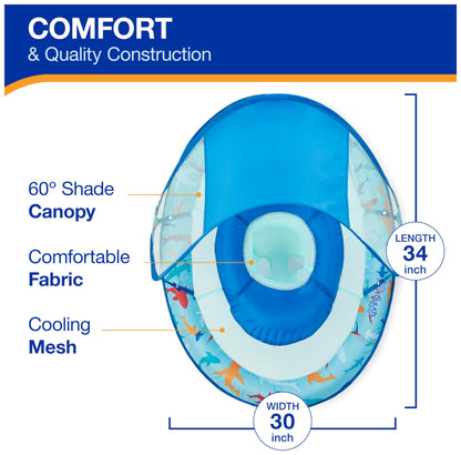 SwimWays Baby Spring Float with Sun Canopy and UPF Protection