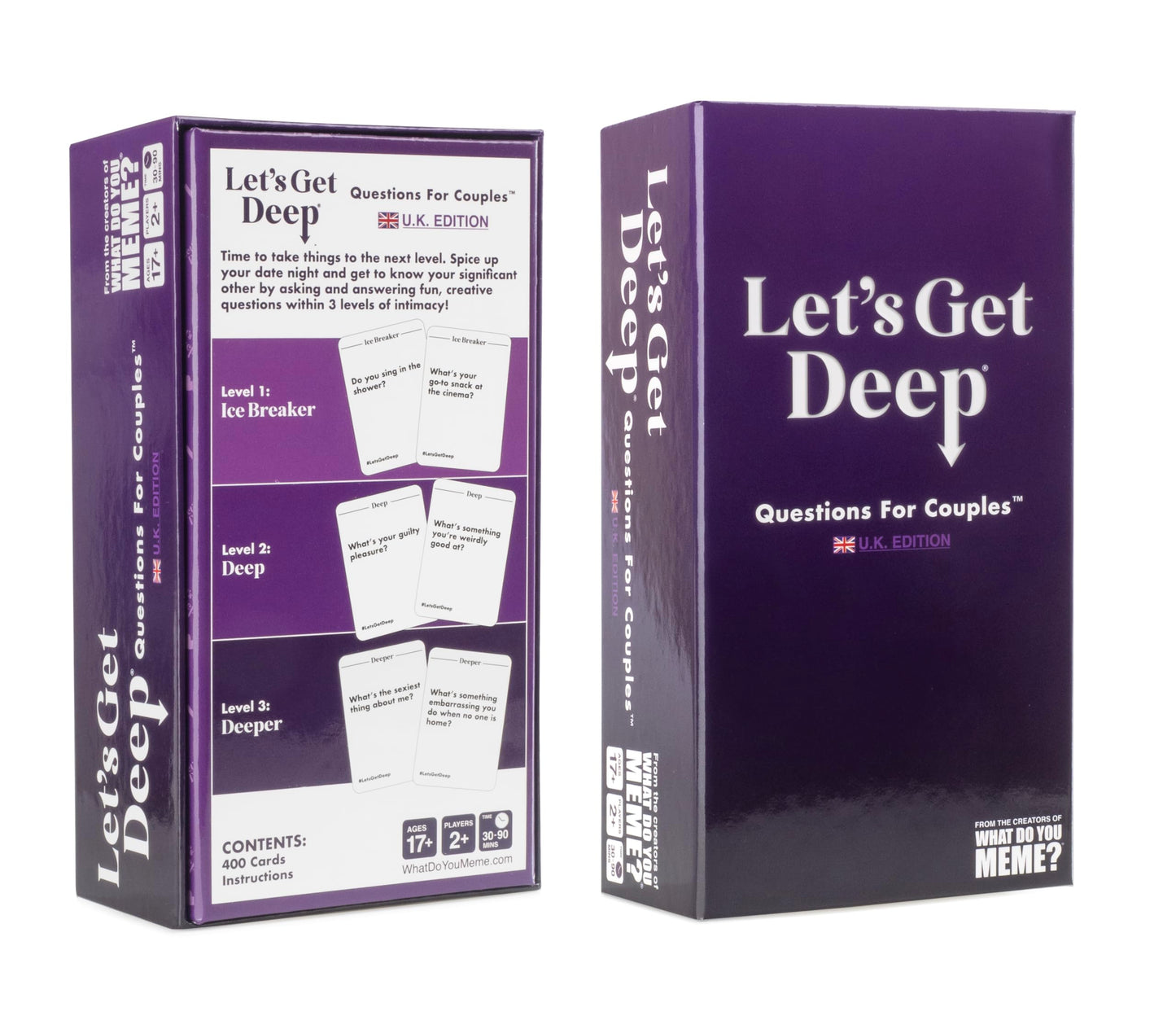 What Do You Meme Let's Get Deep UK Version card game with 500 cards and instructions