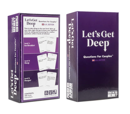 What Do You Meme Let's Get Deep UK Version card game with 500 cards and instructions