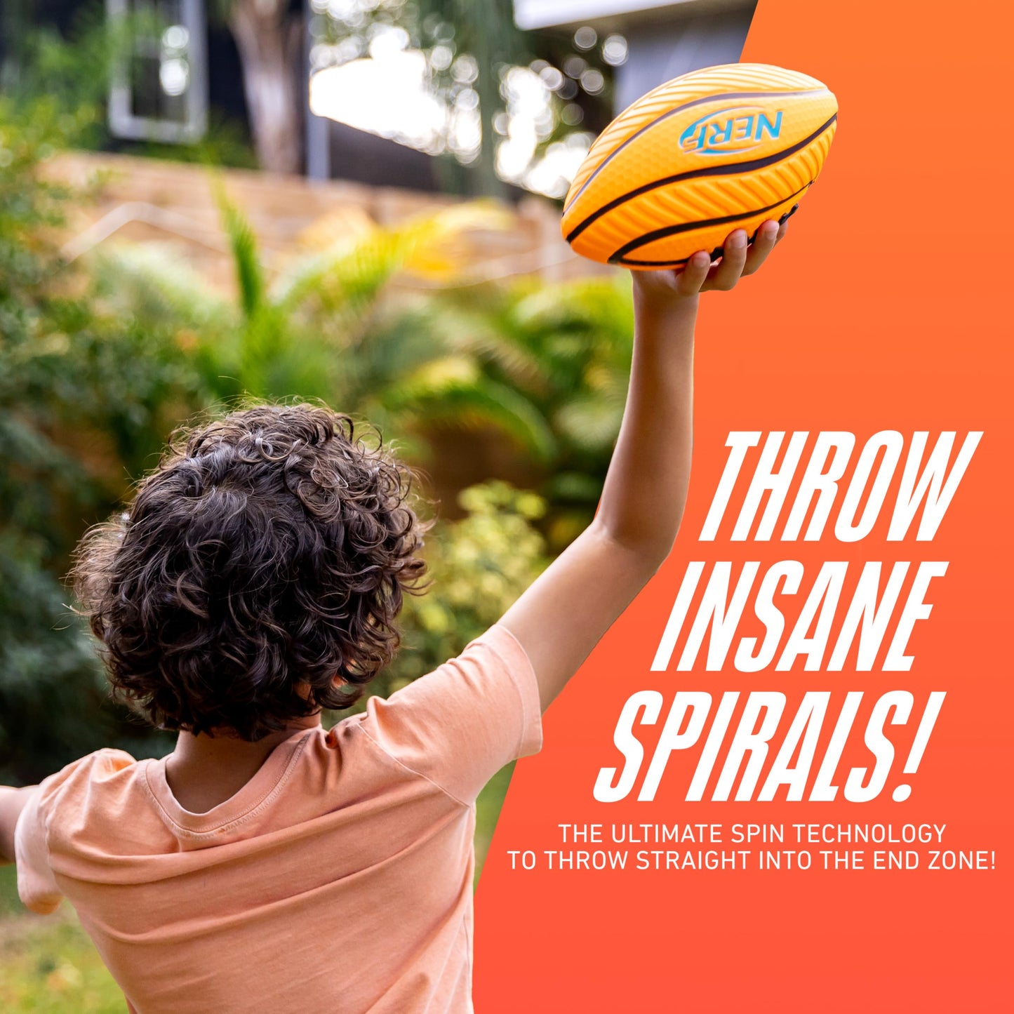 Nerf Spiral Grip Mini Soft Foam Football for Kids