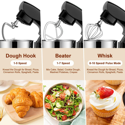 Facelle 1500W Food Processor with 5.5L and 4.5L Stainless Steel Bowls