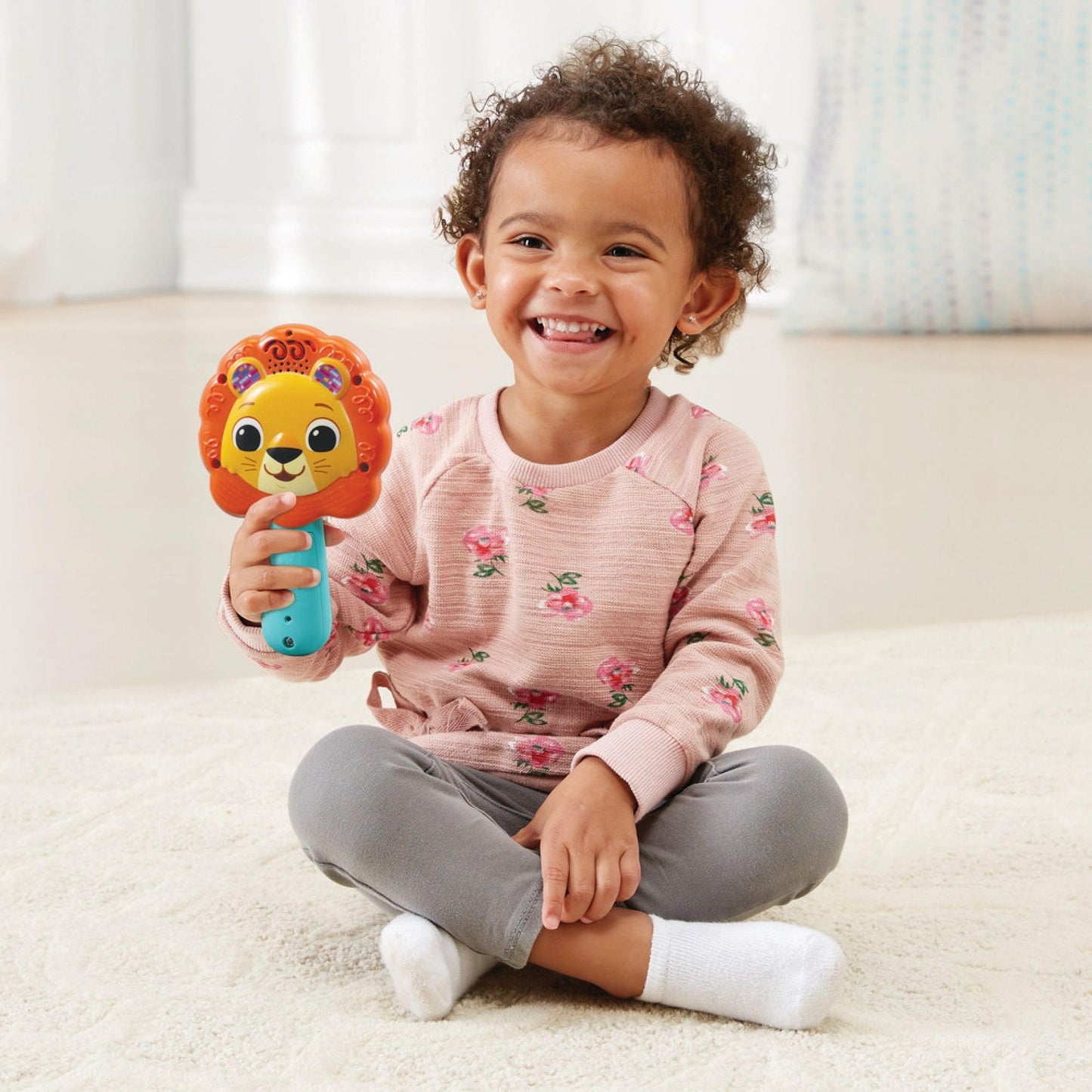 VTech Lumi Lion Mirror Rattle Interactive Musical Baby Toy