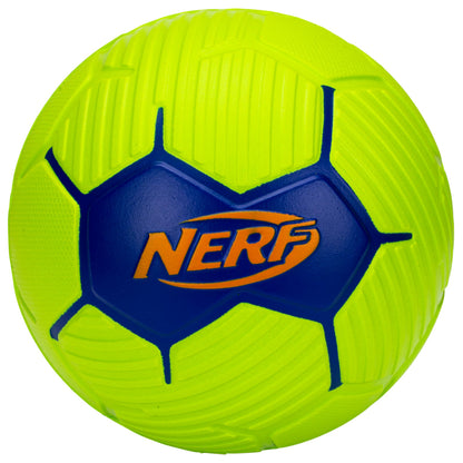 NERF Proshot Youth Soft Mini Foam Soccer Ball with green/blue textured surface