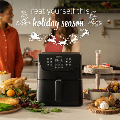 Cosori XXL 5.5L Air Fryer with 100 Recipes and Accessory Set