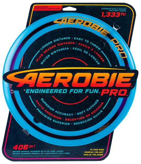 Aerobie Pro Flying Ring, 33 cm diameter, blue, for adults and children from 5 years