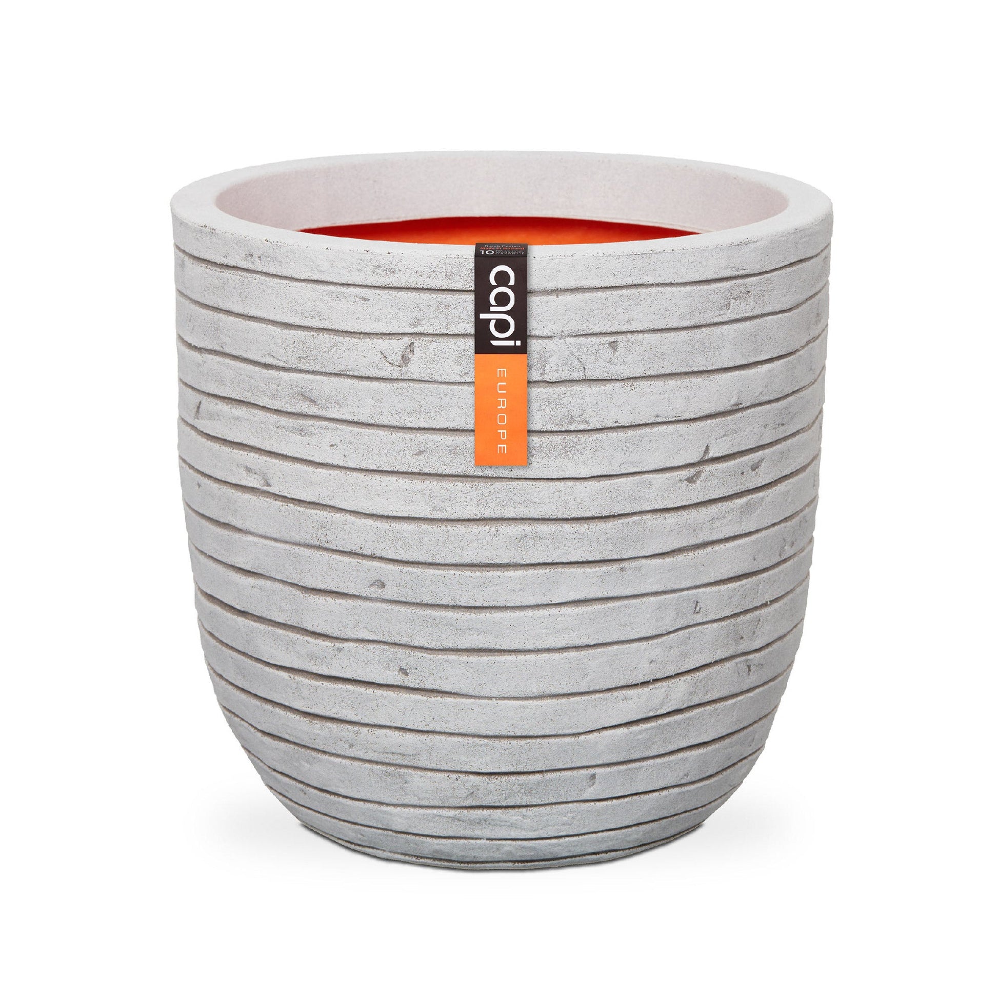 Conic Round Row NL 17" planter with a modern design and unique texture