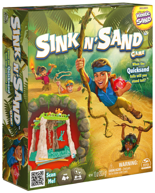 Sink N' Sand board game with kinetic sand for sensory fun and learning