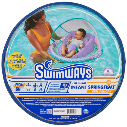 SwimWays Inflatable Infant Mermaid Spring Float with Sun Canopy