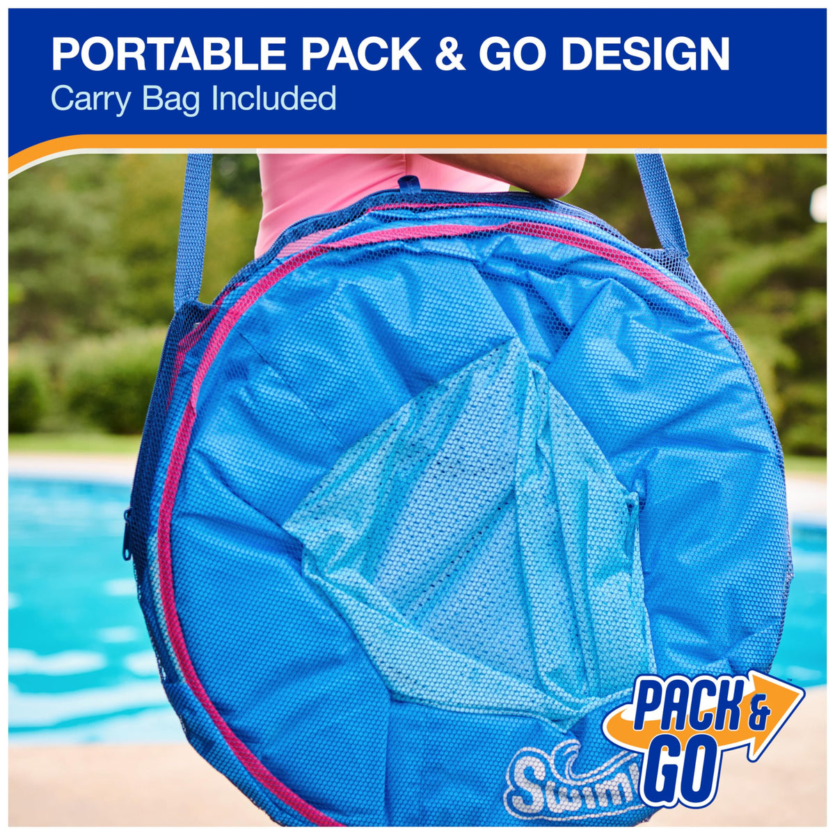 SwimWays Spring Float Papasan Pool Lounger - Inflatable and Comfortable