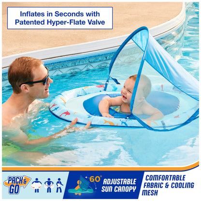 SwimWays Baby Spring Float with Sun Canopy and UPF Protection