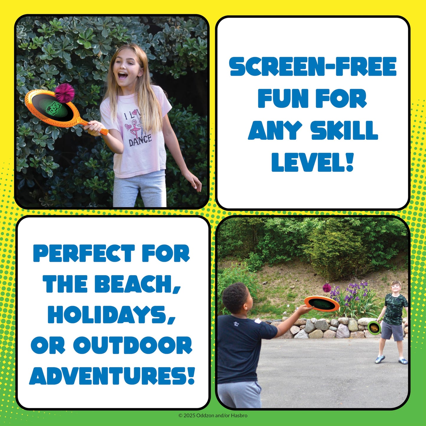 Koosh Neon Paddle Playset - Outdoor Beach Toys for Kids and Adults