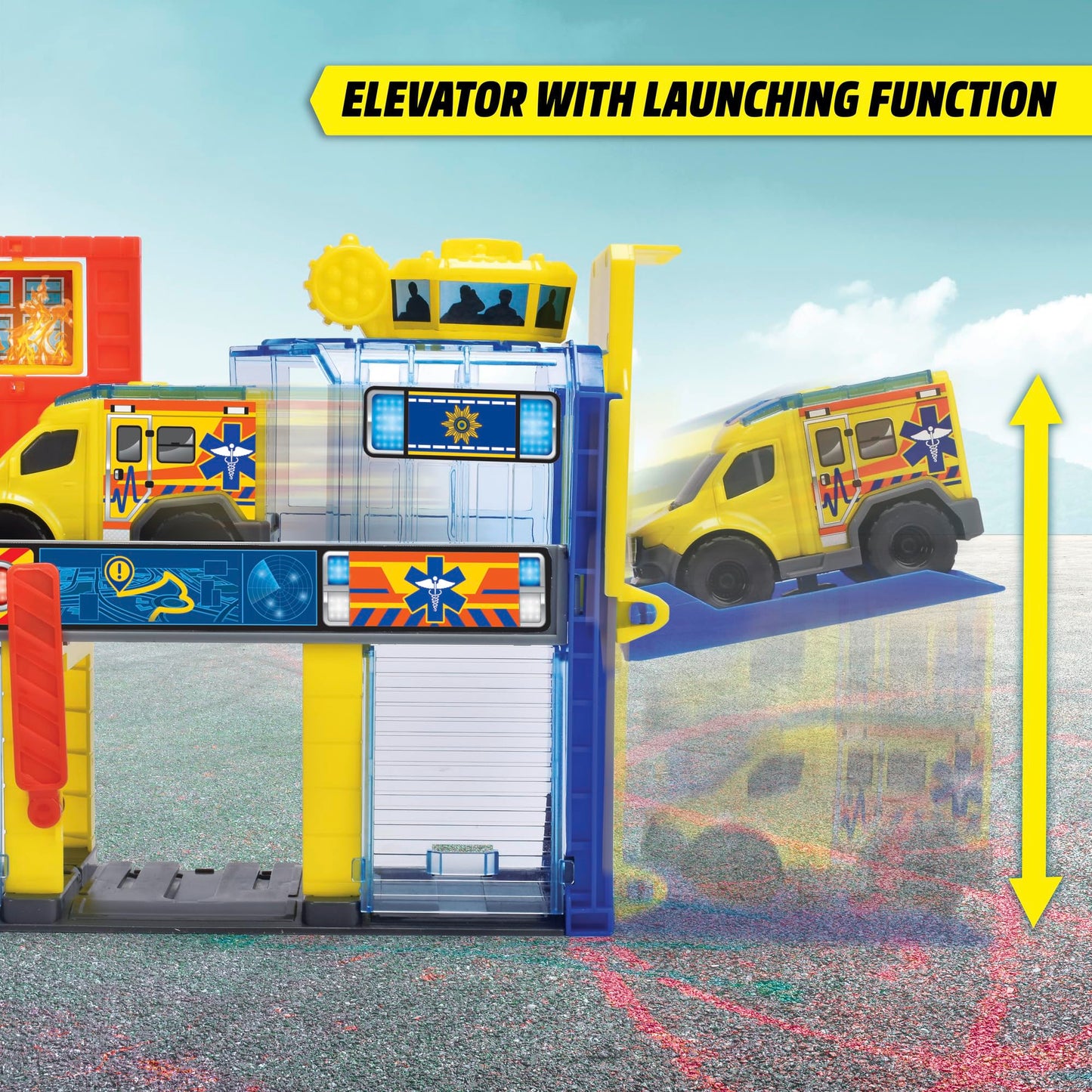Dickie Toys SOS Mini Rescue Station with 3 Mercedes-Benz Vehicles