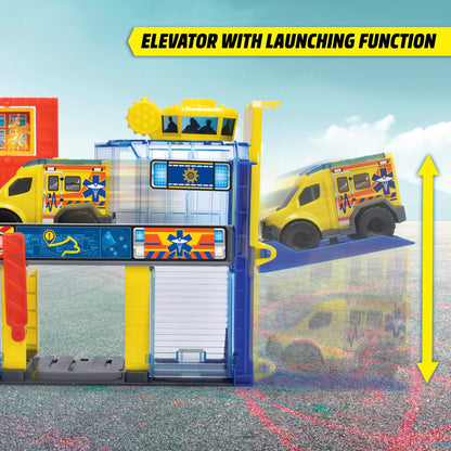 Dickie Toys SOS Mini Rescue Station with 3 Mercedes-Benz Vehicles