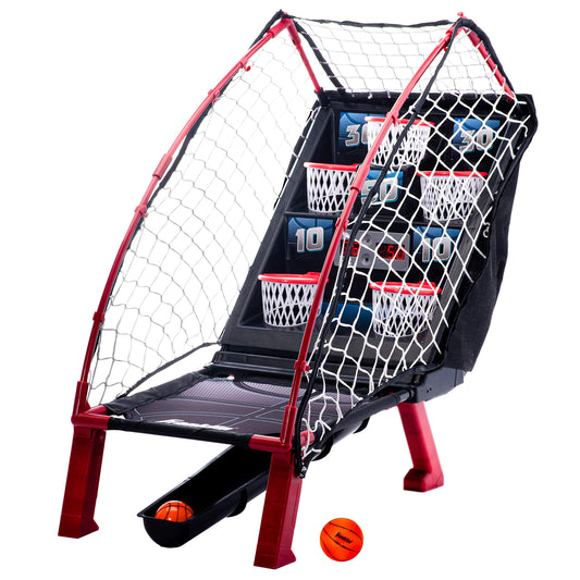 Franklin Sports Anywhere Basketball Arcade Game with green color and alloy steel base