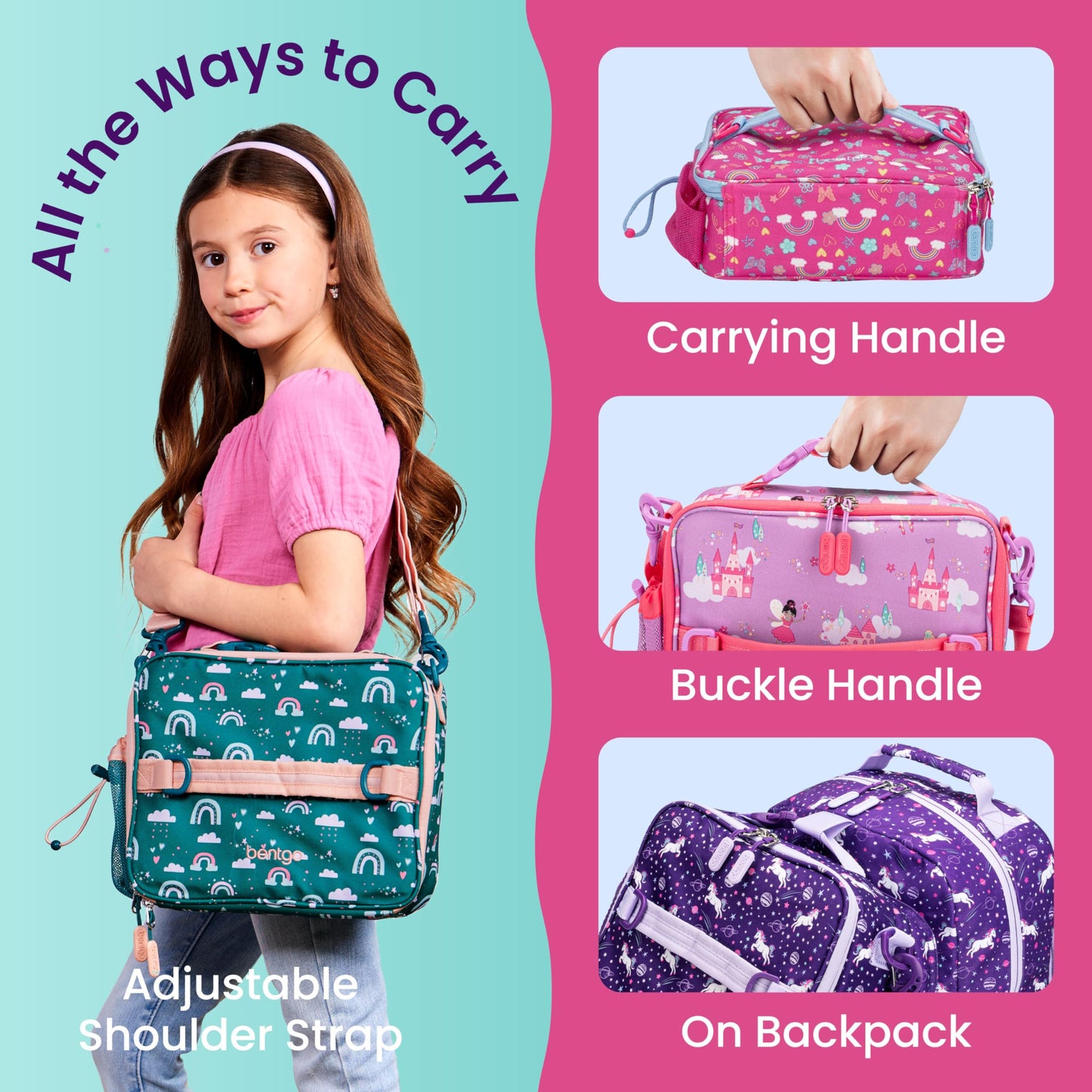 Bentgo Kids Double Insulated Lunch Bag with Zippered Pockets