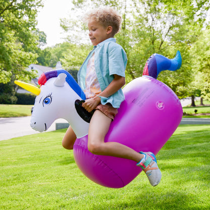 HearthSong Inflatable Ride-On Bouncing Unicorn