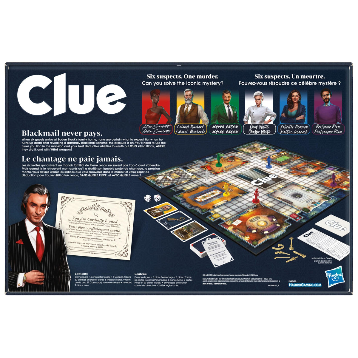 Hasbro Gaming Cluedo Board Game for Detective Mystery