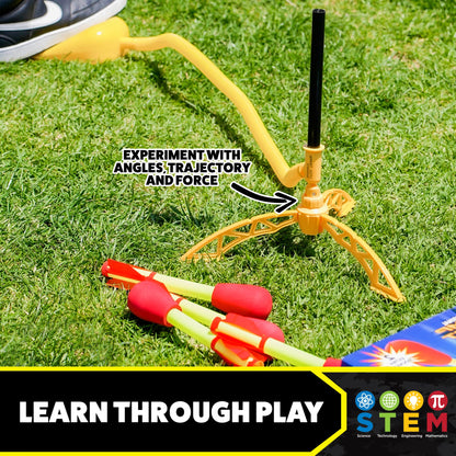Stomp Rocket Ultra Rocket Launcher with 4 Foam Rockets