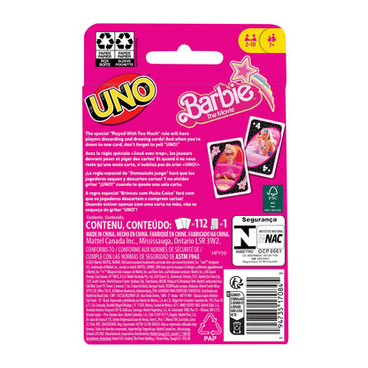Mattel Games UNO Barbie The Movie Inspired Card Game