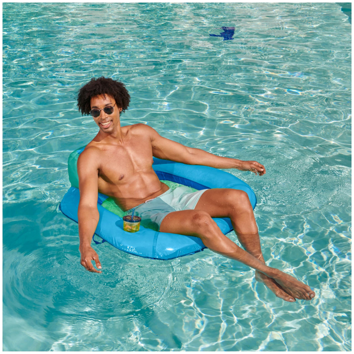 SwimWays Spring Float Premium SunSeat Pool Lounge Chair