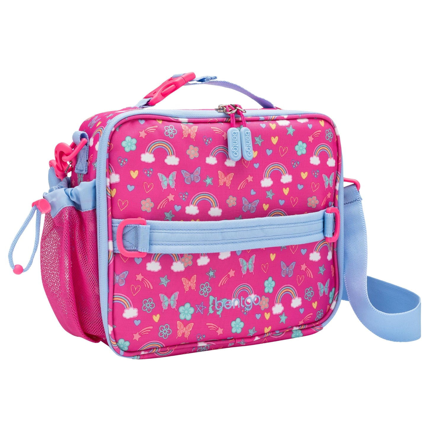 Bentgo Kids Prints Lunch Bag with Rainbows & Butterflies print and zippered pockets