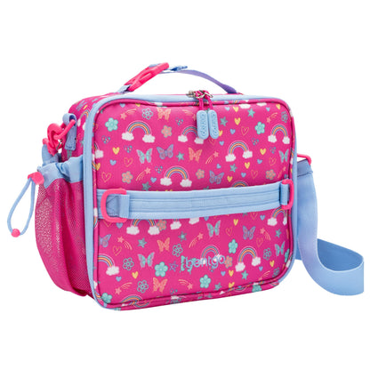 Bentgo Kids Prints Lunch Bag with Rainbows & Butterflies print and zippered pockets