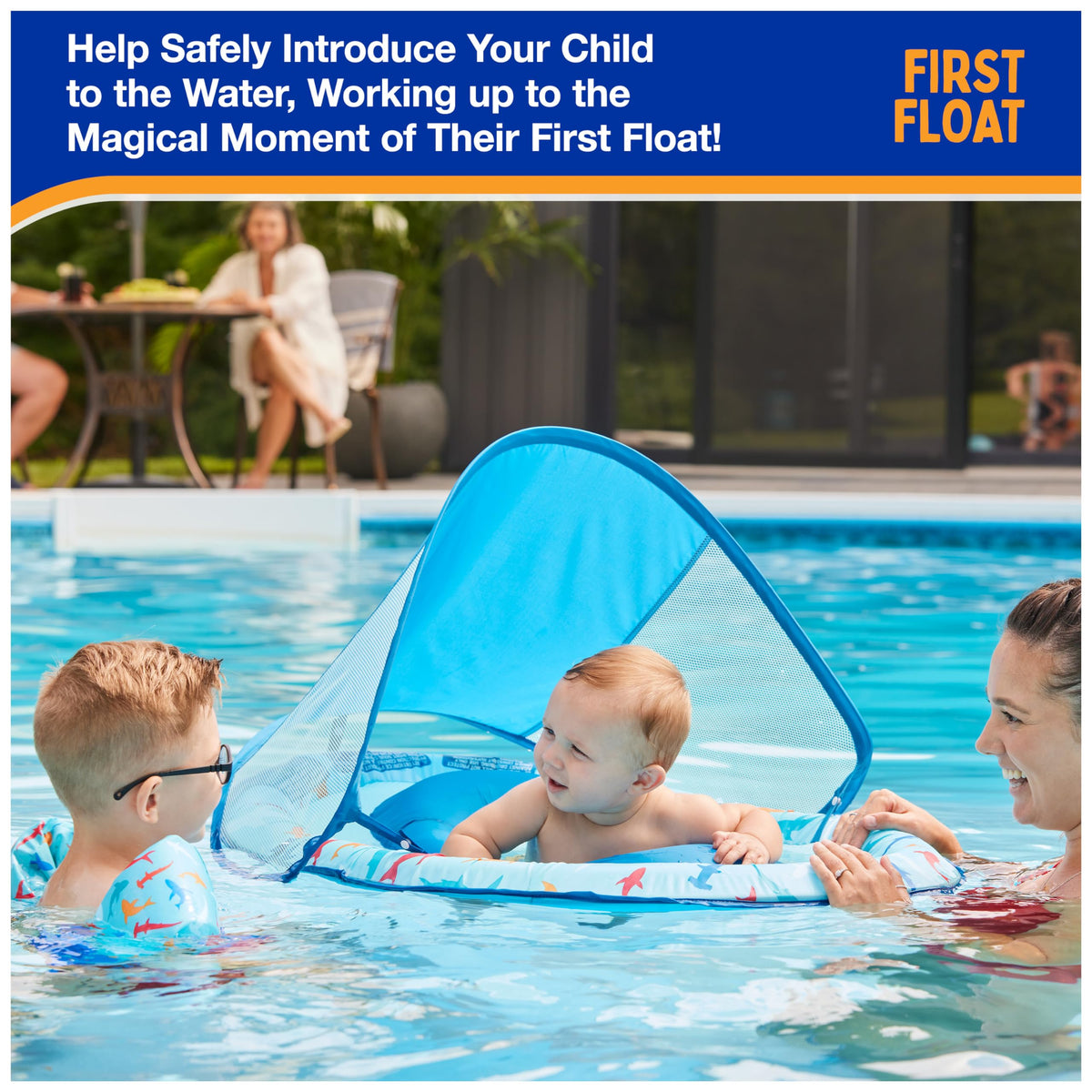 SwimWays Baby Spring Float with Sun Canopy and UPF Protection